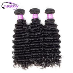 Remy Brazilian Deep Wave Bundles CRANBERRY Hair Deep Wave 3 Bundles Deal 100G/PC 100Percent Remy  Human Hair Double Weft Free Shipping