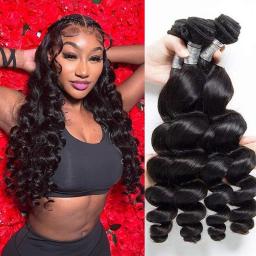 100Percent Human Hair Loose Deep Wave Bundles Brizillian Human Hair Bundles Raw Hair Bundles Hair Extension Human Hair For Black Women