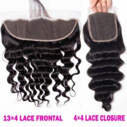 13x4 Water Wave Frontal Human Hair Brazilian Lace Frontal Closure Curly Deep Lace Frontal Closure Human Hair Virgin Hair Closure