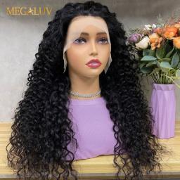 Deep Wave Lace Front Wig Human Hair Wigs Preplucked With Baby Hair Transparent Lace Closure Wig 8-24 Inch 4x4 13x4 Frontal Wig