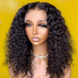Loose Deep Wave Short Bob Wig Jerry Curly Human Hair Wigs For Women Human Hair Pre Plucked 5x1 Closure Wig Transparent Lace Wig