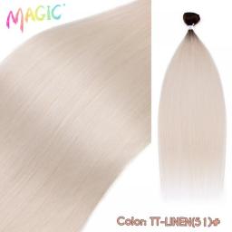 Magic Super Long Straight Hair Extensions Ombre Blonde Hair Bundles Soft Hair Synthetic 24 Inch Natural Hair For Women
