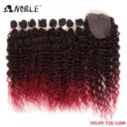 Noble Synthetic Hair Body Weave 20 Inch 8pcs/lot Afro Kinky Curly Hair Ombre Bundles Hair Extension Synthetic Hair Wave