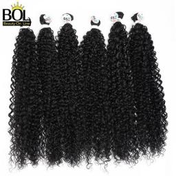 BOL Curly Natural Hair Extensions Long Synthetic Jerry Curly Bundles Ombre Blonde Fake Hair For Women Heat Resistant Wave