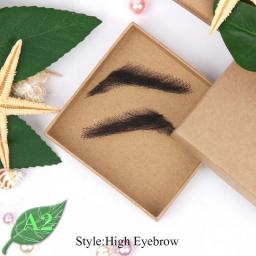 AIYEE For Women's Jolie Style Fake Eyebrows Lace Human Hair Fake Eyebrows Artificial Weaving Eyebrow Wigs Wave Style Eyebows