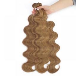 Body Wave Bundles Brazilian Hair Weaving Soft Natural Synthetic Hair Extensions Colorful Body Wave Top Quality Thick Hair