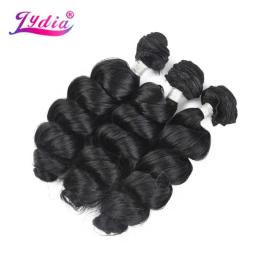 Lydia 1PCS Loose Wave Hair Weaving Nature Black 1B# Hair Weave 18