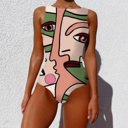 Sexy Print One Piece Swimsuit 2023 New Female Sport Swimwear Bodysuit Women Backless Push Up Bathing Suit Beachwear Dropshipping