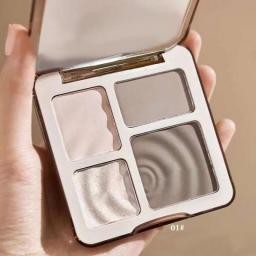 4 Colors Long-Lasting Matte Highlighter Bronzers Palette Face Shading Grooming Powder Makeup Face Contouring Bronzer Cosmetics