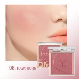 O.TWO.O Blush Makeup Palette 6 Colors Mineral Powder Long-lasting Natural Cheek Contour Tint Peach Pink Face Blusher Cosmetics