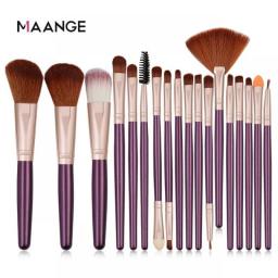 Maange 18 PCs Makeup Brush Set Blush Powder Foundation Brush Eye Shadow Brush Beauty Tools