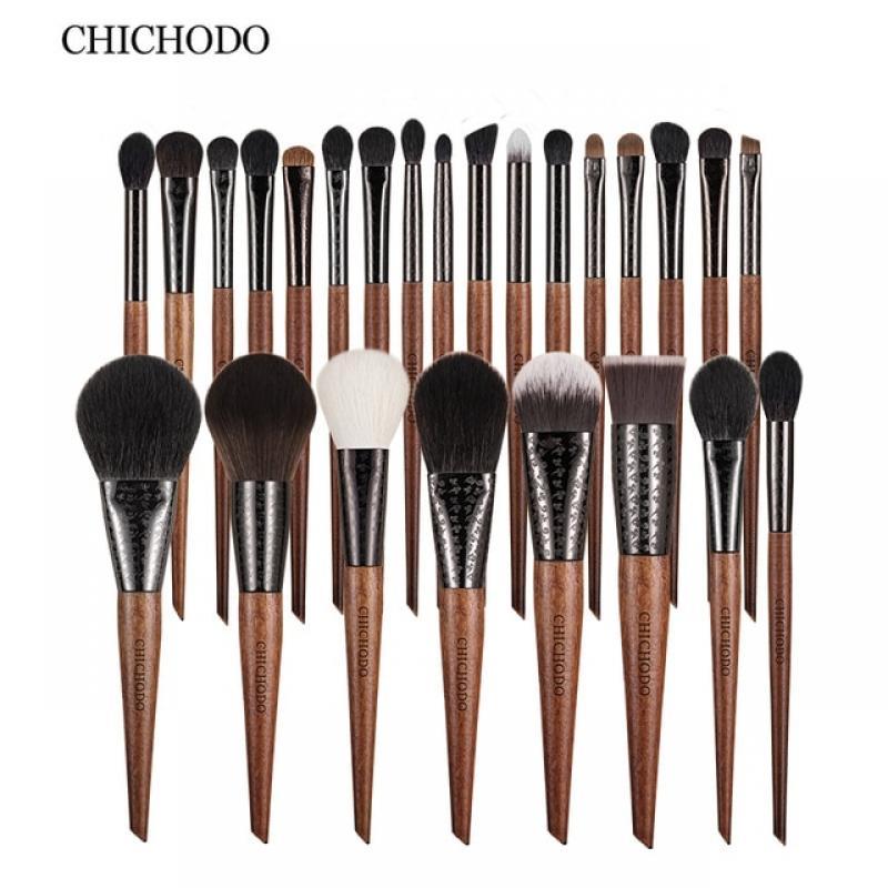 CHICHODO Brushes-41Pcs Carved Tube Professional Brushes-Natural&Synthetic Hair Makeup Brush-Face&Eye Makeup Tools-Comsetic Pens