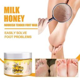 Honey Milk Foot Cream Wax Foot Mask Heel Cracked Repair Remove Callus Dead Skin Care Anti-dry Mask Exfoliating Socks Feet Care