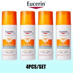 4PCS Eucerin Sunscreen Oil Control Waterproof Facial Sunscreen Sensitive Skin Uv Protection Spf 50+ Waterproof For Oily Skin