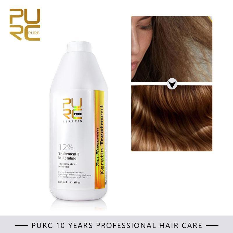 PURC 12% Brazilian Keratin Treatment Straightening Hair Keratin For Deep Curly Hair Treatment Wholesale Hair Salon Products PURE