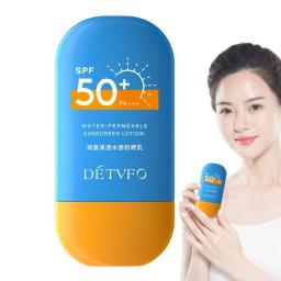 Spf50+ Sunscreen Sweat Resistant Long Lasting Sun Protection Cream With Hydrating Formula Sunblock Lotion For Face Body Summer