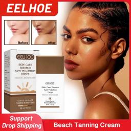 Beach Tanning Cream Intensive Tanning Boosting Lotion For Men Women Face Body Bronzer Gel Natural Accelerator Tanning Cream 30ml