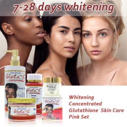 Glutathione And Vitamin C Intensive Whitening Set Anti-melanin Antioxidant Anti-wrinkle Moisturizing Daily Skin Care For Women