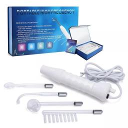 4 In 1 High Frequency Facial Wand Portable Electrotherapy Glass Tube Facial Electrode Therapy Wand Face Care Acne Spot Remover