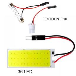 1 Pcs Festoon LED COB Signal Bulb  31mm 36mm 39mm 41/42mm C5W 168 T10 Car Interior Reading White Dome Light License Plate Lamp