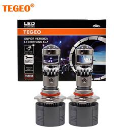 2PCS TEGEO GERMAN LIGHT EXPERT H7 LED Headlight Projector Lens Bi-LED H4 High Low Beam H11 9005 9006 6000K Mini Auto LED Bulb