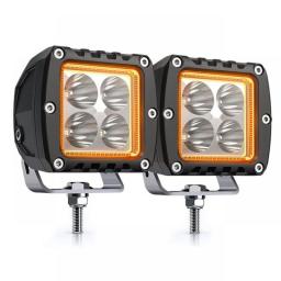 MICTUNING S1 Amber LED Pods Light 3 Inch 20W Off Road Combo Driving Lights With Amber Light For Offroad Truck Pickup ATV UTV SUV