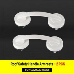 Roof Safety Handle Armrests Car Gadget Pull Tab Ring For Tesla Model 3 Model Y X S Universal Auto Accessories Strong Suction Cup