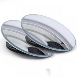 360° Rotation Car Blind Spot Mirror Wide Angle Adjustable Small Round Convex Mirror Car Reversing  Auxiliary Rearview Mirror