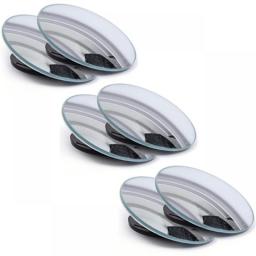 Car Small Round Mirrors Blind Spot Rear View Mirror Auxiliary Reversing Parking Convex Mirror 360 Degree Adjustable