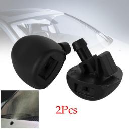 2x Front Windshield Wiper Water Spray Jet Washer Nozzle For Peugeot 206 207 407