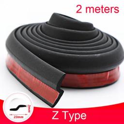 2/4/8m Car Door Seal Strip Auto Rubber Seal D Z P Type Noise Insulation Anti-Dust Soundproof Sealing Strips Interior Accessories