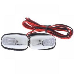 1pair Car Wiper Washer Eyes Spout Windshield Water Jet Spray Nozzle Led Light