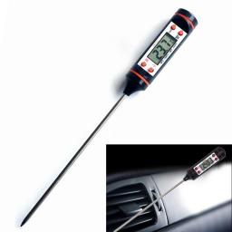Car Air Condition Outlet Needle Type LCD Digital Gauge Check Kitchen Thermometer Range Minus 50 To Zero Above 300 Degrees Tools
