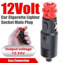 1PC Universal 12V-24V Car Cigarette Lighter Plug Socket Power Plug Connection Cigaret Socket Adaptor Male Plug