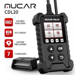 MUCAR CDL20 Obd2 Car Auto Diagnostic Tools Obd 2 Scanner Automotivo Code Reader Check Engine Full OBD 2 Functions Lifetime Free