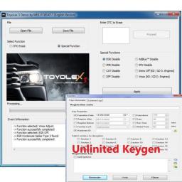 ToyoLex 3 With Unlimited Keygen Denso Lexus Mascheramento DTC Software Funziona For KESS /KTAG/PCMtuner