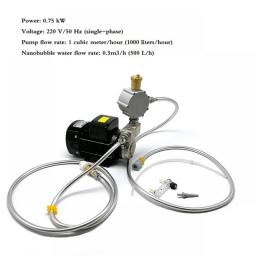 Micro Nano Bubble Generator Gas Liquid Mixing Dissolved Air Flotation Ozone Water Treatment Pump 220V 0.75KW 50Hz 500L/H