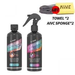 Car Glass Hydrophobic Coating Kit Windshield Oil Film Remover AIVC 300ml Glass Nano Waterproof Spray Cleaning Set Car Detailing