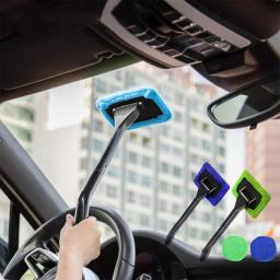 Car Window Cleaner Brush Kit Windshield Cleaning Wash Tool Inside Interior Auto Glass Wiper With Long Handle
