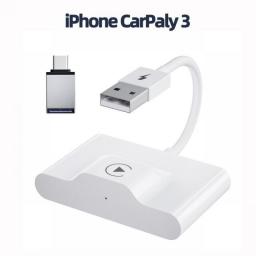 CarPlay Wireless Adapter/Dongle For Factory Wired CarPlay Car Converts Wired To Wireless Fit For Cars From 2015 & IPhone IOS 10+