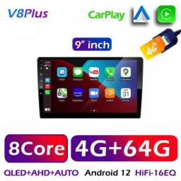 9 Inch Car Play Android Radio Multimedia CarPlay Android Auto 2 Din Stereo Receiver Player 8 Core For Toyota Nissan Honda Kia Vw