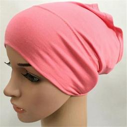 Cotton Muslim Underscarf Inner Tube Cap Islamic Eid Prayer Hijab Bottom Hat Headwear Arab  Women Wrap Headscarf Turban