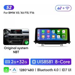Ainavi For Car Multimedia Player Car Stereo Radio BMW X5 F15 X6 F16 2014-2018 Android Auto Wireless Carplay DSP 5GWiFi GPS 2 Din