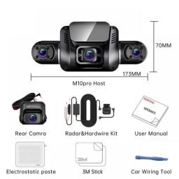 TiESFONG M10max 2K 1440P Dash Cam For Car DVR 4CH 360 Camera 24H Parking Monitor Night Vision Auto Video Recorder WiFi 256Gmax