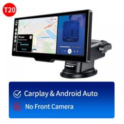 T20 Dashcam Carplay Android Auto GPS Navigation 5G WiFi Dashboard Aux Output Mirror Link 2.5K Rear Camera Video Universal Screen