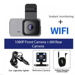 Car DVR Dash Cam Wifi Front And Rear View Camera HD 1296P Loop Driving Video Recorder Night Vision Parking Monitor Black Box