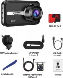 Dash Cam Front And Rear Car Black BoX CAR DVR Dual Dash Cam Car Video Recorder Car Camera