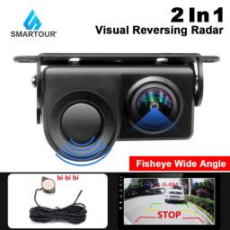 SMARTOUR Waterproof 170 Degree Radar Reversing Parking Car Rear View Camera HD Reversing Image For Android DVD HD Monitor