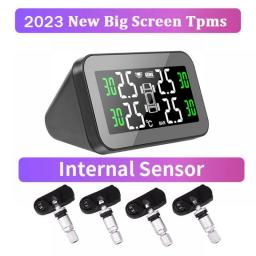 Vtopek 4 Sensors  Solar Power TPMS Car Tire Automatic Brightness Control Attached To Glass Wireless With Pressure Monitor System