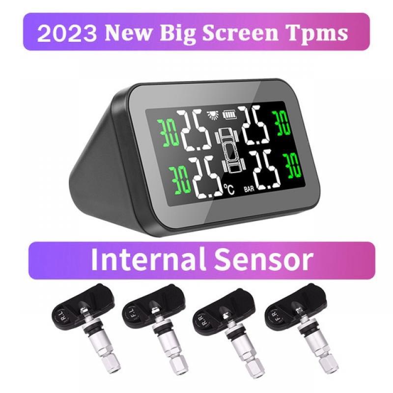 Vtopek 4 Sensors  Solar Power TPMS Car Tire Automatic Brightness Control Attached to Glass wireless with Pressure Monitor System